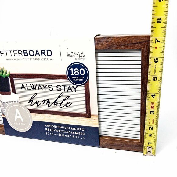 New Letterboard 14”x7”x1.5” 180 Characters Black on White by New View - Picture 8 of 9